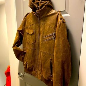 Men’s Brown Suede Bomber BNWOT